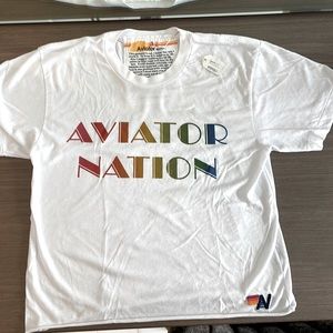 Aviator Nation Deco boyfriend  Tee Size Small NWT , smoke-free home.